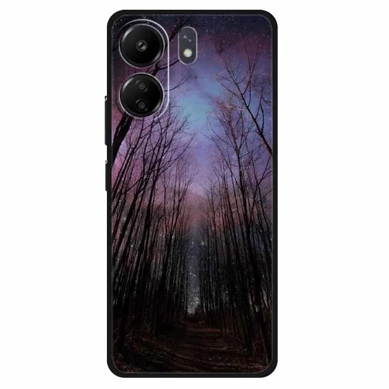 Funda For Xiaomi Poco C65 Case Soft Lion Wolf Black Shockproof Back Cover for Poco C65 C 65 Soft Case Poco C65 Cool Soft Bumper