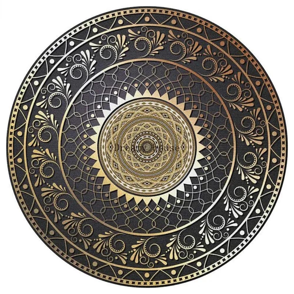 Retro Round Living Room Carpet American Hanging Chair Rugs Bohemia Bedroom Bedside Rug Home Luxury Decoration Sofa Non-slip Mat