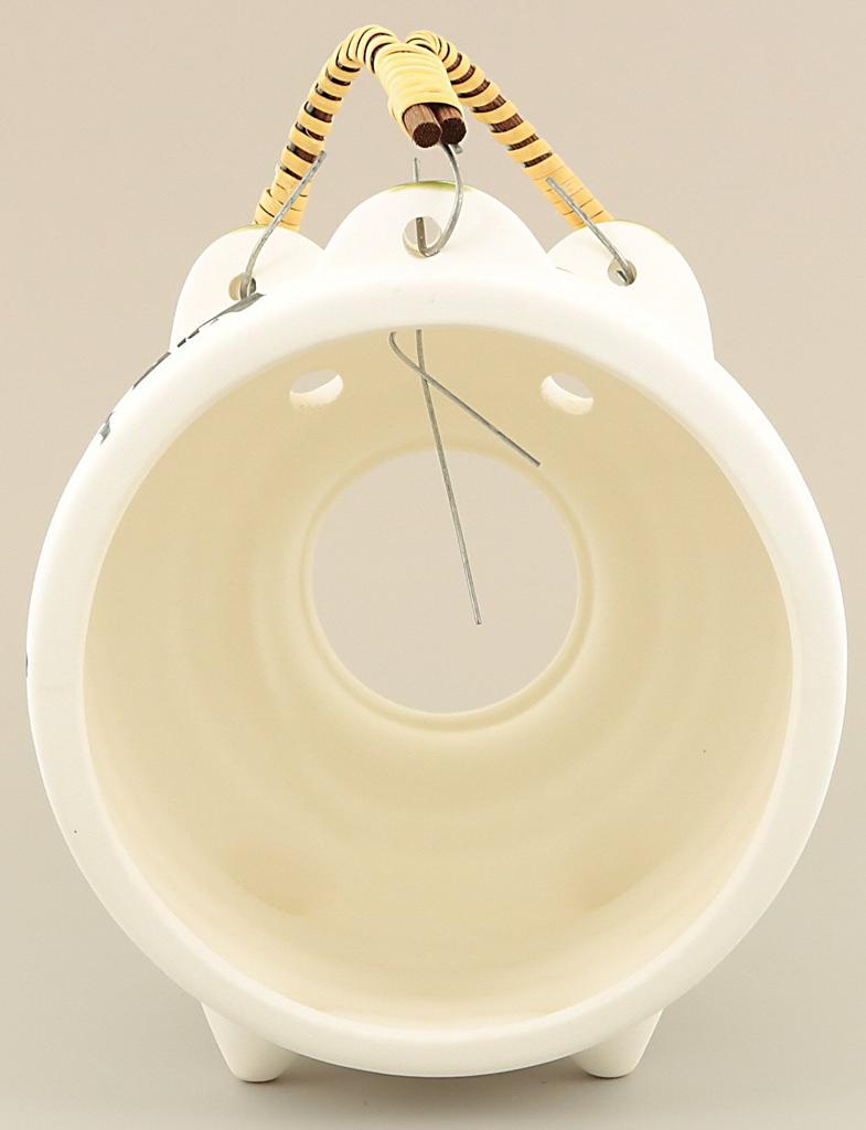 Santo Banko Ware Mosquito Coil Pig Mosquito Dispeller Quote Mosquito Coil Holder Holder Stand White Height 19cm Made in Japan 15913 Hand-drawn "Dream