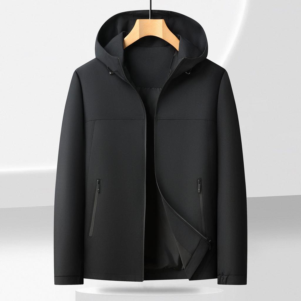 New Men's Jacket Spring and Autumn New Hooded Jacket Versatile Jacket Trendy and Fashionable