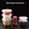ZISIZ Disposable Plastic Round Bowls with Lid