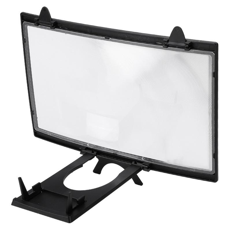 Lupă pentru ecran mobil 3D HD curbat de 12 inchi și suport multifuncțional