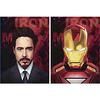 Animazione 3D poster tridimensionale gradiente raster pittura poster di Spider-Man Iron Man raster nudo