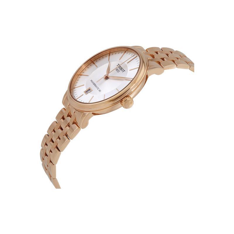 TISSOT Automatic Mechanical Movement Men's Watch 40mm White Dial Stainless Steel Case Steel Strap T122.407.33.031.00