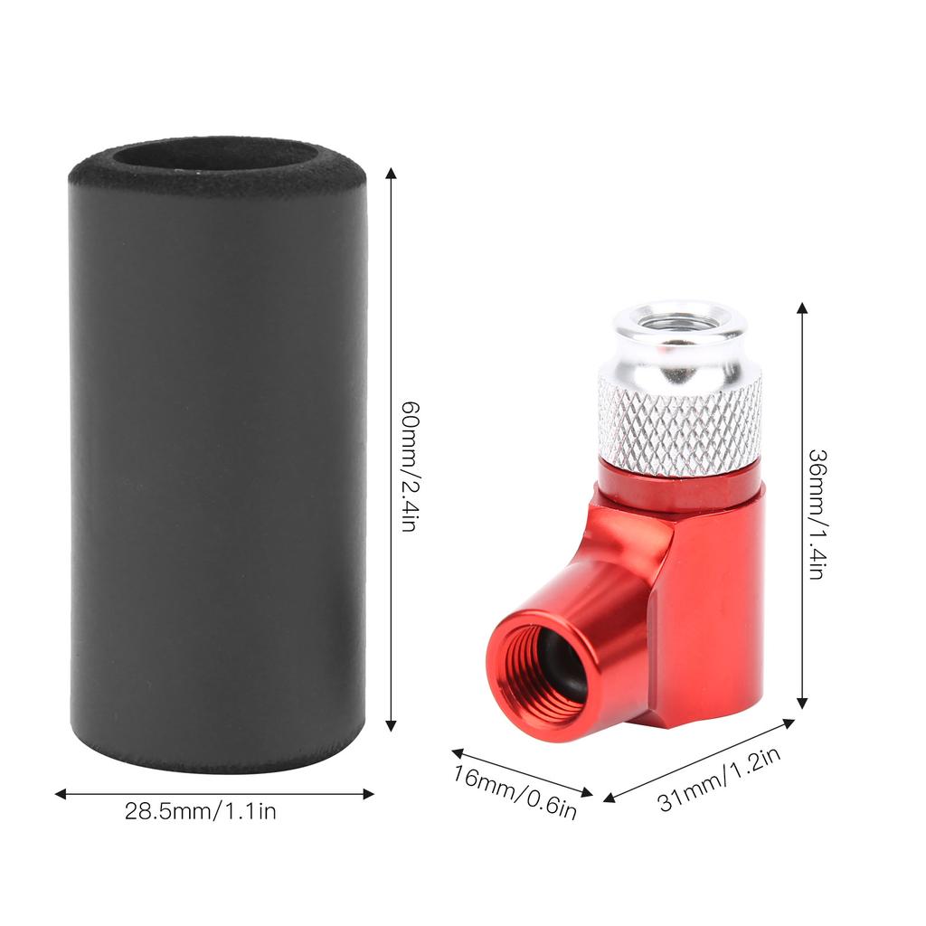 Bike Tire Portable Manual CO2 Inflator Tire Pump Mouse with Sponge Sleeve