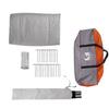 4 Person Tunnel Tent Grey and Orange Waterproof