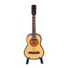 Gitarmodell Tre Skrivebord Mini Musikkinstrument Ornament med Stativ og Oppbevaringsboks