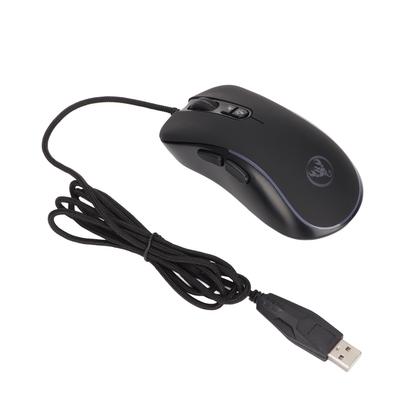 Mechanical Mouse 4800DPI Programmable High Accuracy Ergonomics ABS Gaming Mouse with 6 RGB Colors for Linux for Windows