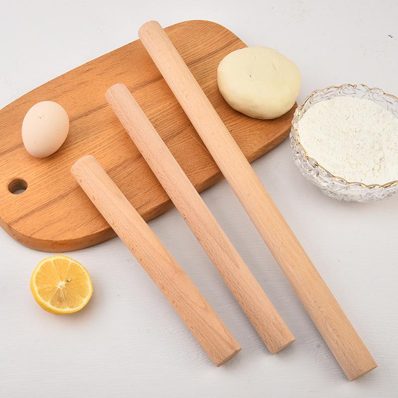 Buchenholz Nudelholz Set: Große und kleine Teigroller zum Backen und für Klöße