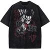 Manga Trigun Vash The Stampede Printed Tee Men Short Sleeve Clothing Washed Cotton T-shirt Retro Casual T Shirt Harajuku Tshirt