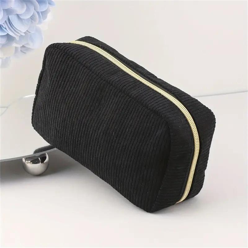 Large Corduroy Pencil Case High Capacity Pen Pouches Travel Makeup Bag Pen Organizers Storage Bag for Student Women Girl