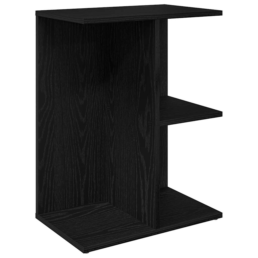 Nightstand Black Oak Effect 46.5 x 29 x 61 cm Engineered Wood