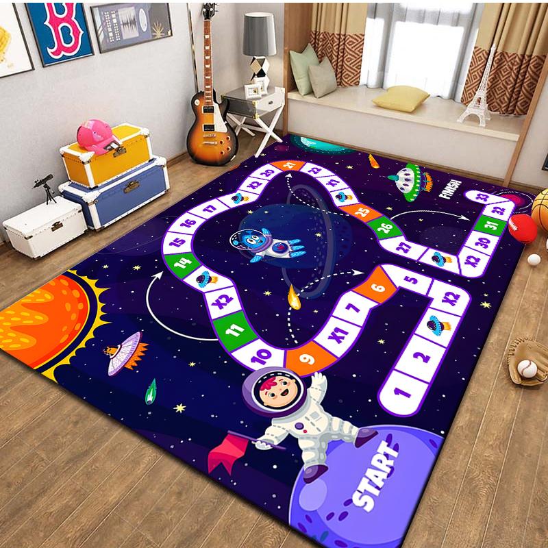 15 Size Snakes and Ladders Game Pattern Rug Carpets for Bedroom Living Room Mat Creative Door Mat Dressing Room Rugs Play Mats