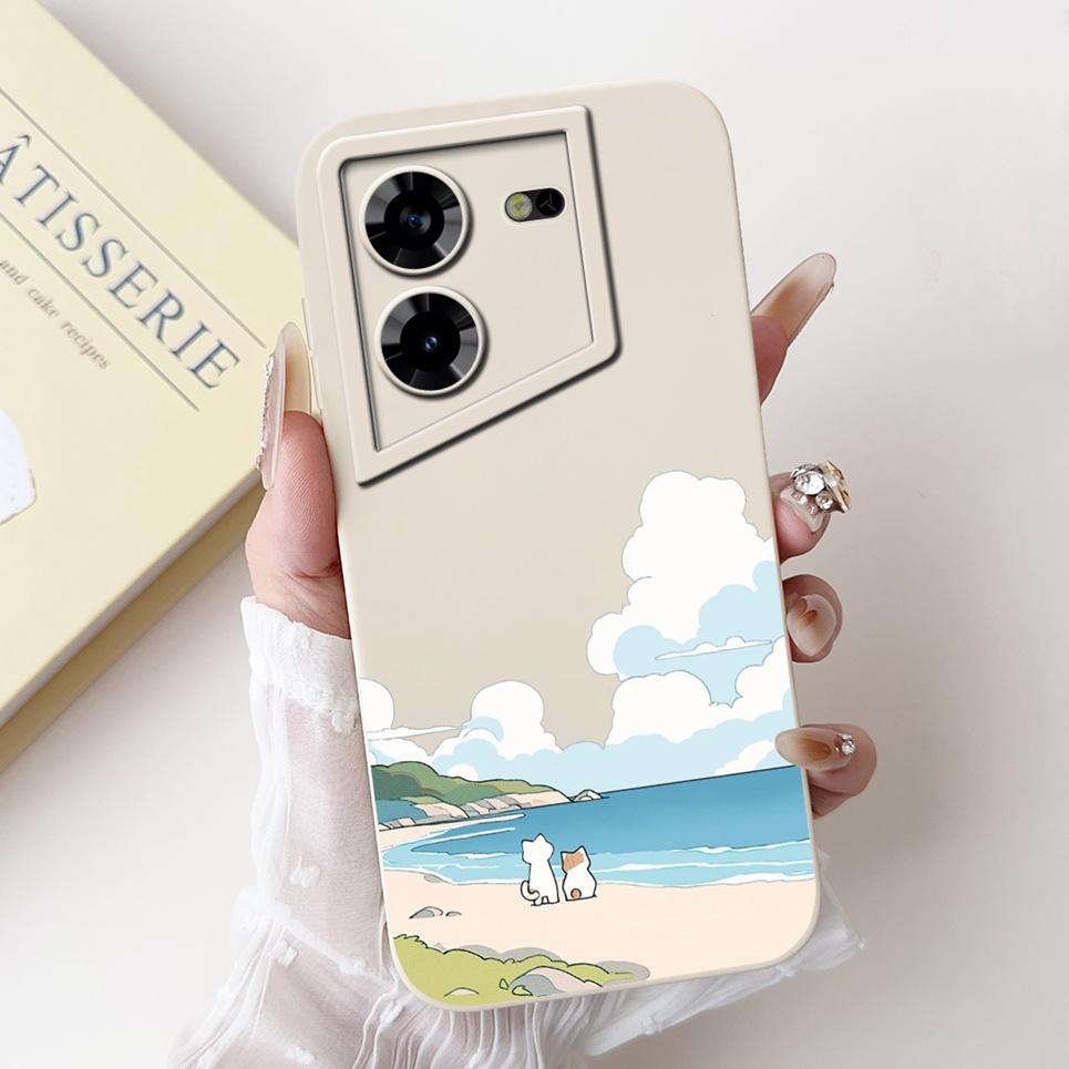 Luxus Modische Rückabdeckung Für Tecno Pova 5 5Pro LH7n LH8n Stoßfeste Hülle An Pova 4 4Pro LG7n LG8n Handyhülle Hase Katze Stoßfänger