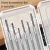H7EE 6Pcs Multifunctional Small Screwdriver,Steel Screwdriver Hand Tool for Eyeglass, Sunglasses, Electronics