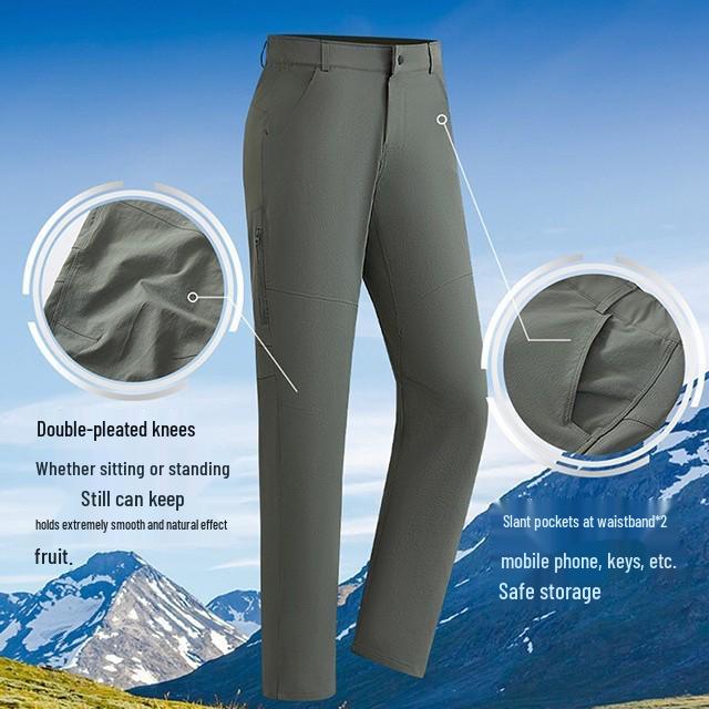Tsutaya High-End Urban Outdoor Fleecem podšívkované Softshellové Větruodolné Pracovní a Turistické Kalhoty