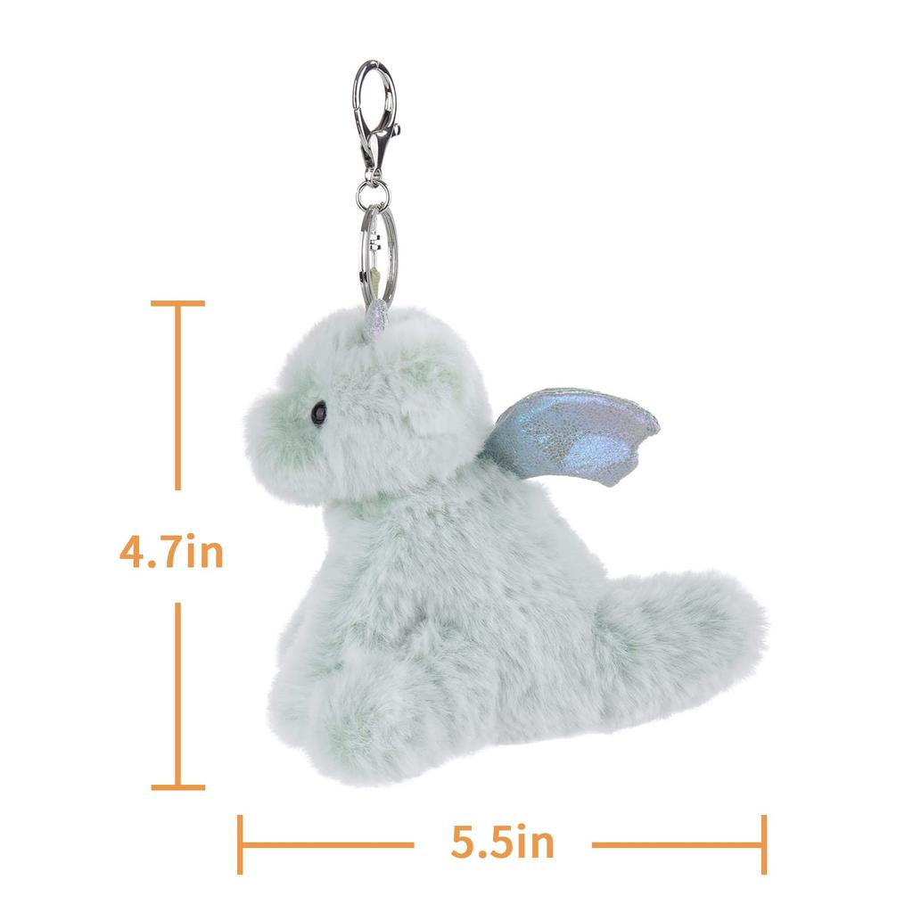 Apricot Lamb Dragon Cute Soft Animal Keychain Plush Suitable for Men and 10cm Toy, Women, Backpack, Wallet,
