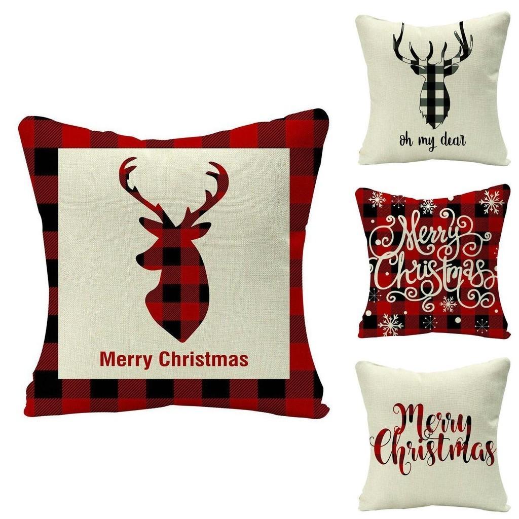 Elegant Single Side Printed Christmas Cushion Cover With Fadeless Bright Colors