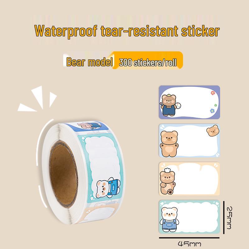 Personalisierte Cartoon-Namensaufkleber: Wasserdichte, Selbstklebende Etiketten für Kinder - Perfekt für Wasserflaschen und Schulbedarf