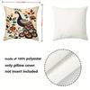 Colorful Bird and Flower Patterned Decorative Throw Pillows Polyester Pillowcase, Sofa Decorative Cushion Cov Headboard Pillow