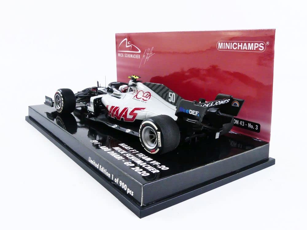 Minichamps Maßstab Haas F1 Team 2020 F1 Abu Dhabi Grand Prix Freies Training FP1 Schumacher 1/43 VF-20 #50 M. [Harz]