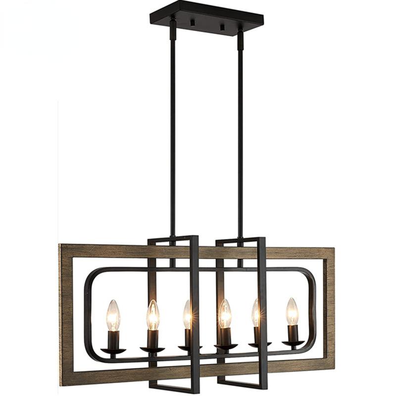 

Ретро-сельский промышленный стиль с имитацией дерева, железа, художественного освещения ресторана, кухонные подвесные светильники