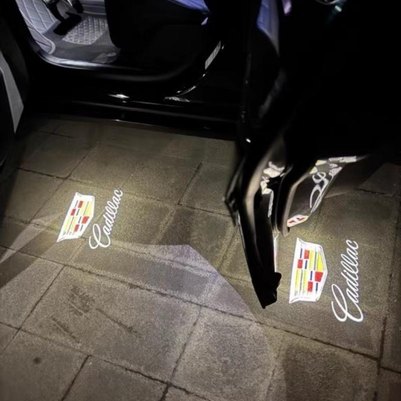LED Lamp Shadow Projector for Cadillac Car LED Car Logo Lamp Door Shadow Light SRX XT4 XT5 XT6 ATS XTS CTS CT6 Car Accessories