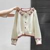 Bow Knit Cardigan Thickened Sweater Outerwear Women Autumn Winter New Style Loose Slouchy Sweet Top
