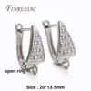 DIY Women's Earring Making Supplies 18K Gold Plated Creative Inlaid Zircon Earwire Fasteners Earring Hooks Accessories
