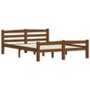 VidaXL Cadre de lit Marron miel Bois de pin massif 140x200 cm
