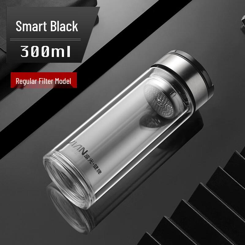 FUGUANG Double-Wall Glass Tea Infuser Mug