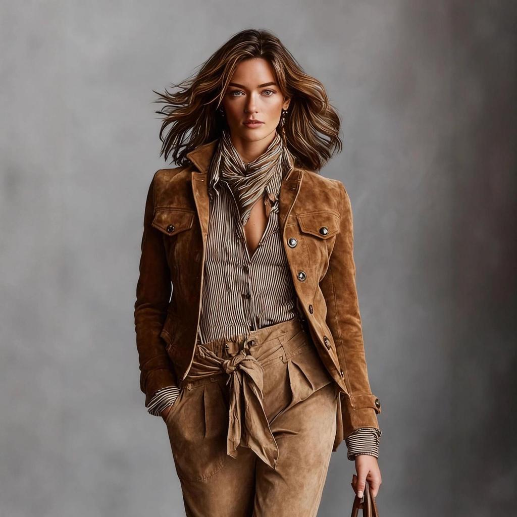 Autumn/Winter 2026 European Retro Women's Slim-Fit Workwear Jacket