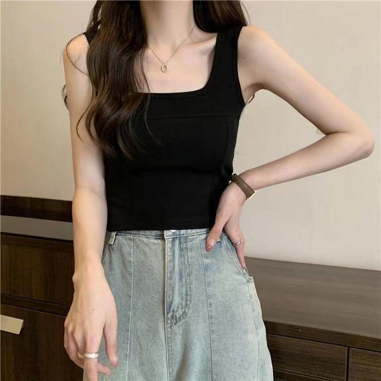 Korean Style Sleeveless Racerback Slim-Fit Women s Tank Top M (70-90 lbs)