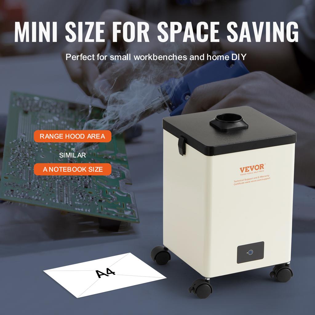 SucceBuy Solder Fume Extractor 100W/150W Smoke Extractor 332 M³/h Strong Suction Smoke Absorber Purifier for Engraving Welding