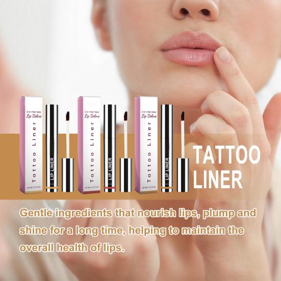 Matita labbra peel-off da 5 ml, a lunga tenuta, impermeabile, altamente pigmentata, rimovibile, per tatuaggi labbra voluminosi, strumenti per il trucco delle labbra da donna, regalo di compleanno