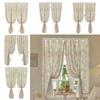 Pastoral Style Lace Gauze Curtains Non Punching Installation Romantic French Window Vintage Lace Sheer Light Blocking