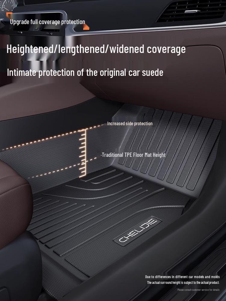 TPE All-Weather Floor Mats for Buick: Envision PLUS, Regal, LaCrosse, Excelle e5, Verano, Blue 6