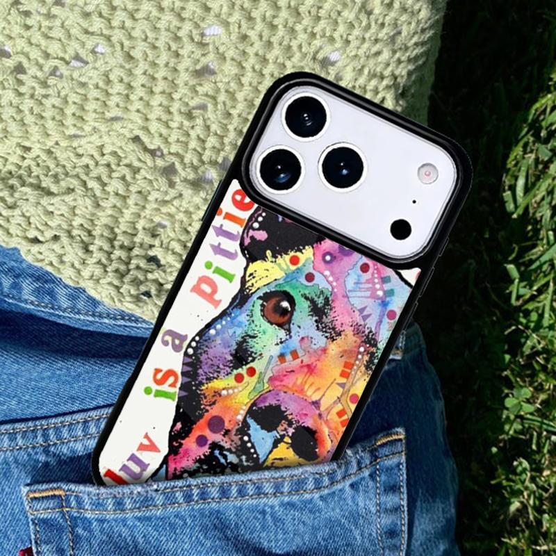 Pitbull Dog mobile phone case Compatible with IPhone 17 16 15 14 13 12 11Pro Max 17 Air cover
