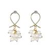 Silver Needle Pearl Earrings Women's Korean Long Temperament Fashion Hipster Earrings Atmospheric Celebrity Earrings