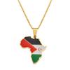 Anniyo 3CM Western Sahara Pendant Necklaces for Women Girls Jewelry charms Map @350121