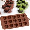 Silicone Romantics 15 Heart-shaped Mini Cake Mold For Chocolate Desserts Pudding Baking Cakes Decorating Tool Molds Pan