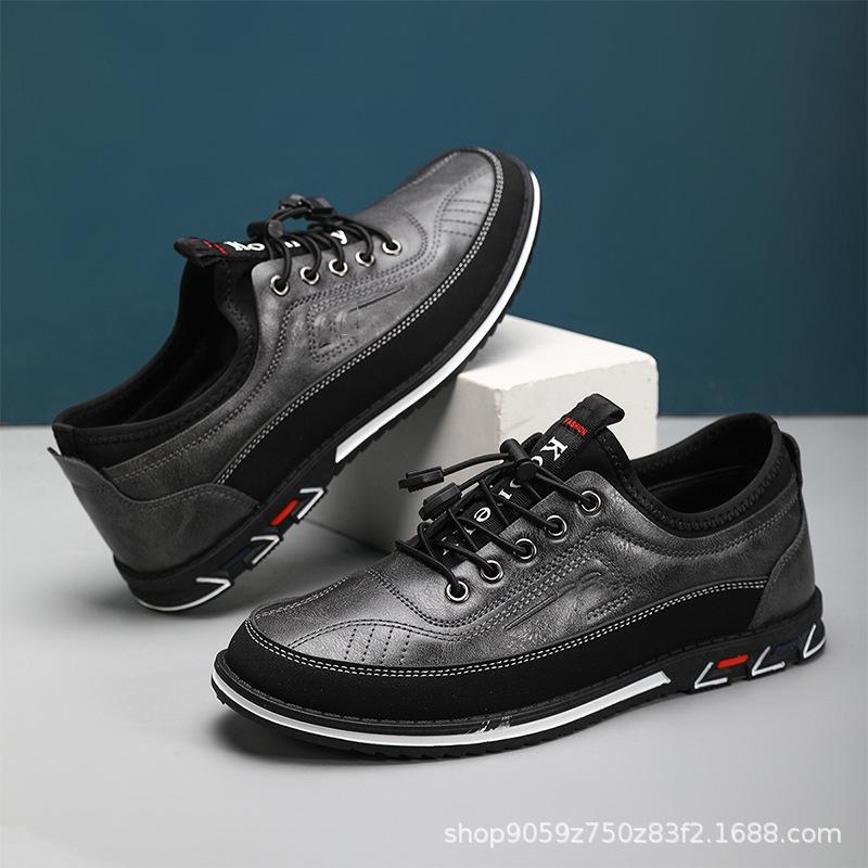 Men's Shoes 2025 Spring New Men's Daily Versatile Casual Shoes Soft Leather Soft Leather Shoes Men's Genuine Leather Overshoes