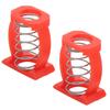 2pcs Folding Stem Clamp Knob Adjustment Spring Support Folding Bike Stem Fixing C Clamp Spring Accessories Red