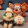 60X60Cm Five Blessings Round Flying Pillow Dragon Year Mascot, Dragon Year Flying Pillow, Car Sofa Cushion, Waist Support