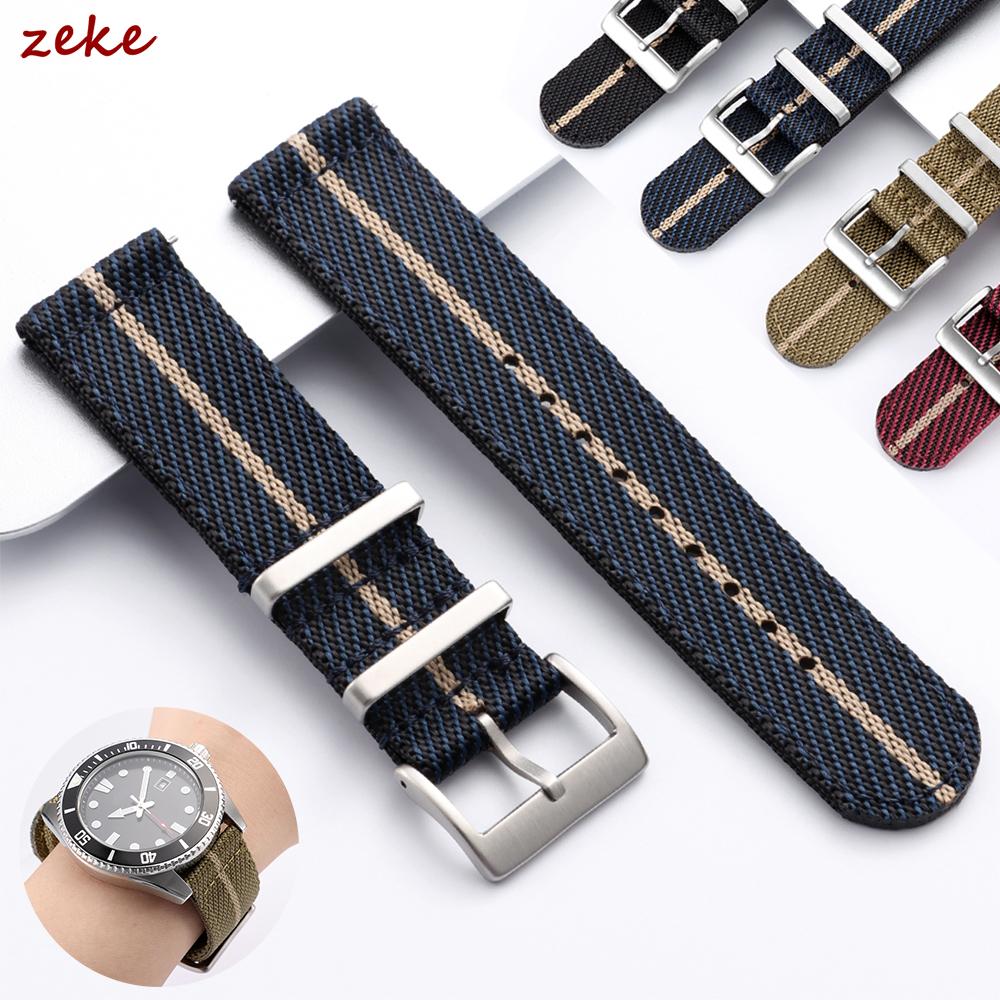 20mm 22mm Nylon Watch Band for Omega for Tudor Strap Woven Canvas Fabric Wristband Men's Military Sports Quick Release Bracelet