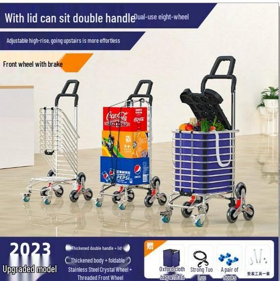 Chariot de Courses Pliant Portable Tianxi avec Roues pour Escaliers