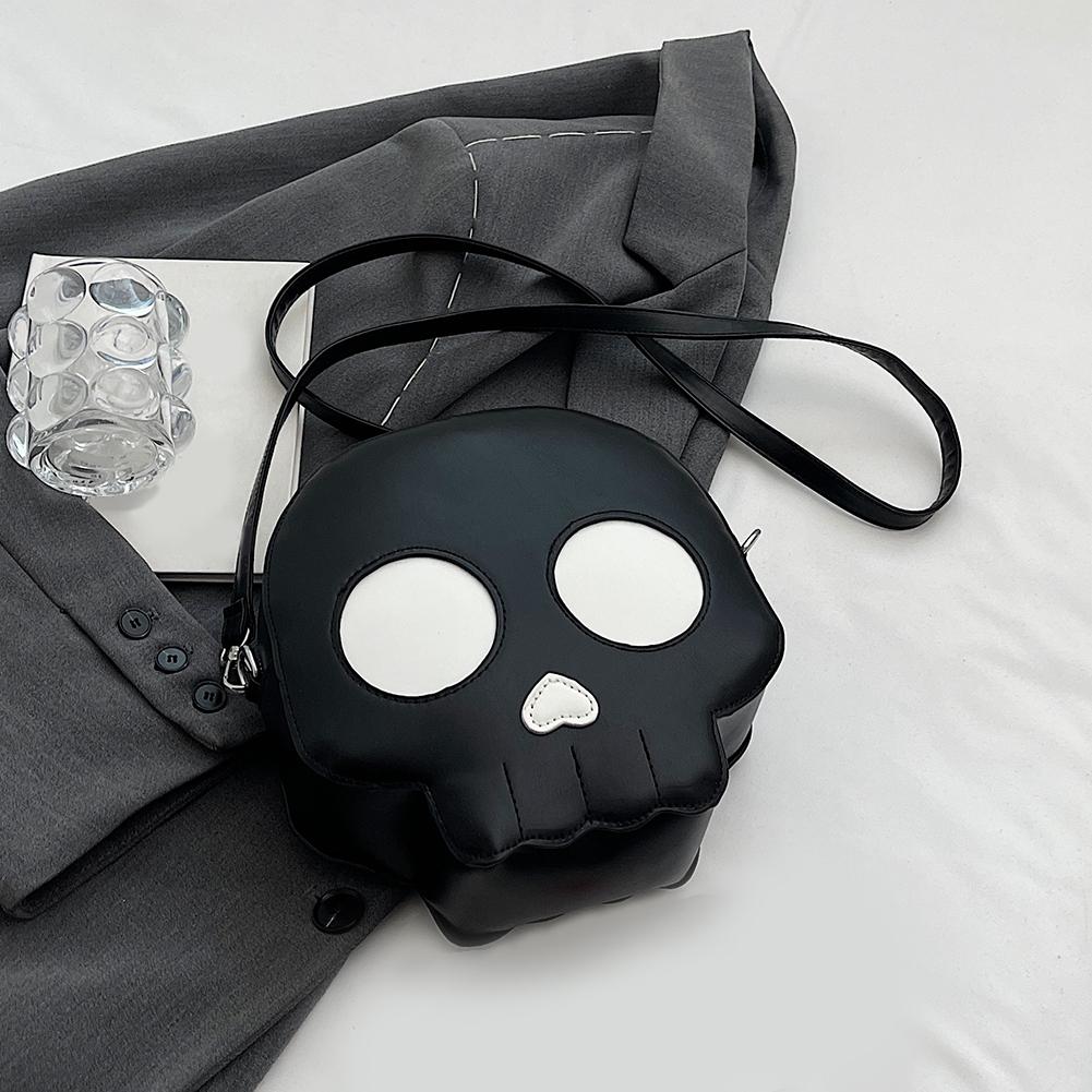 Women Coffin Satchel Purse Gothic Shoulder Bag PU Leather Skull Shape Cellphone Pouch Y2K Crossbody Bags Halloween Versatile Bag