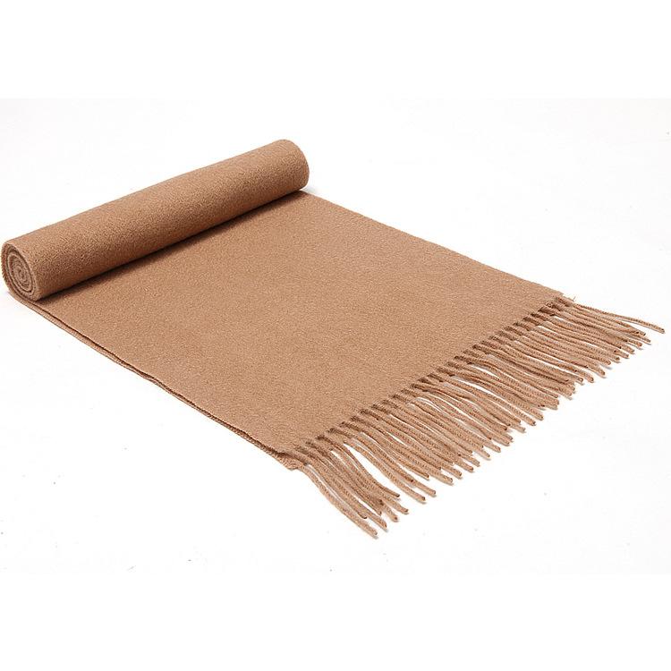 Mary Hot Sale Men's and Women's Solid Color Red Scarf Wool Thickened Business Autumn and Winter Scarf Company Annual Meeting Gift LOGO