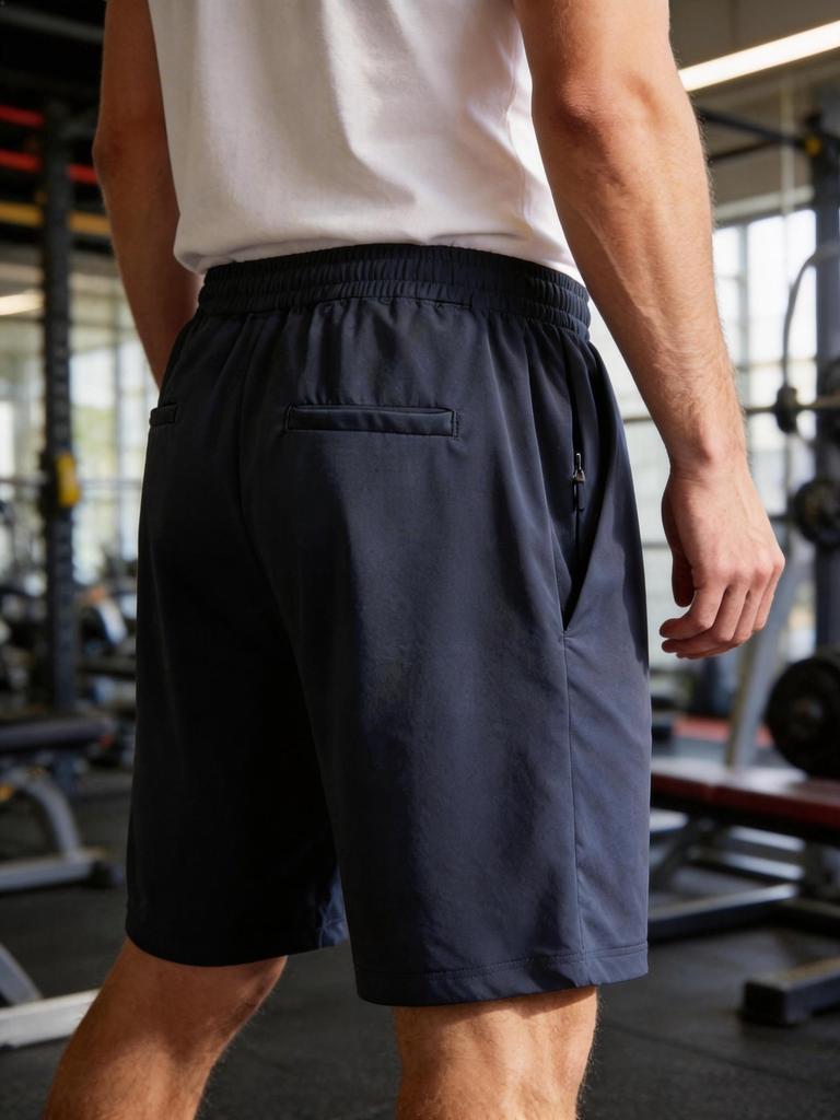 AIOPESON Comodi Pantaloncini da Vacanza da Uomo Colore Unico Vita Elastica Tasche Seta di Ghiaccio Traspiranti Asciugatura Rapida Estivi da Spiaggia