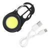 COB Keychain Flashlight 4 Levels Brightness Type C Fast Charging Magnet Back Portable Pocket Flashlight for Outdoor Home